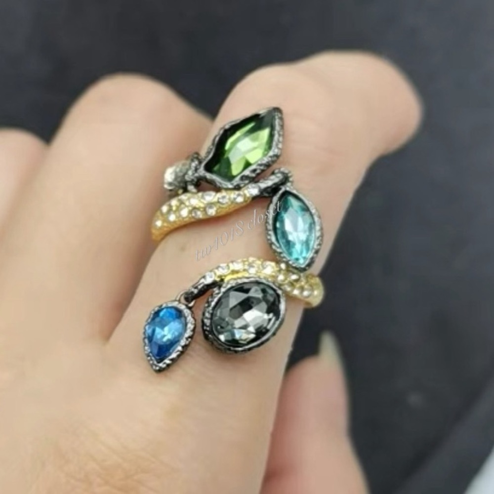 Alexis Bittar Crystal Stylish Ring(Adjustable)